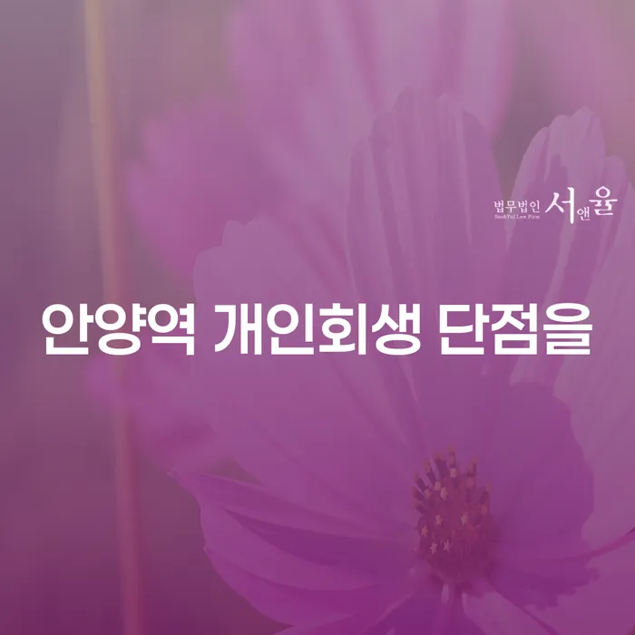 안양역 개인회생 단점을