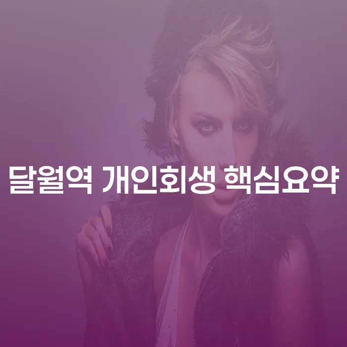 달월역 개인회생 핵심요약
